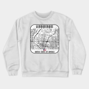 Albuquerque Map USA Crewneck Sweatshirt